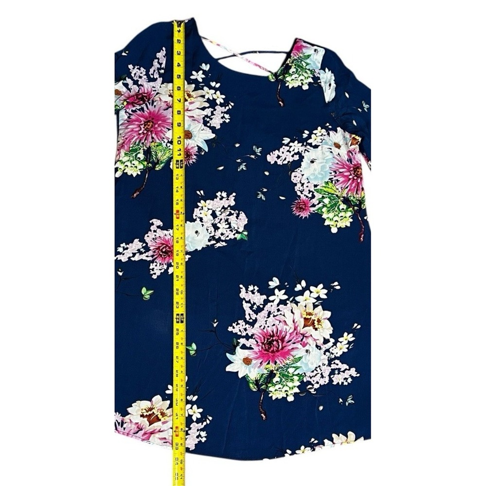 Davi & Dani Blue Floral Lace Dress Lightweight US Woman Size Large‎ - Picture 7 of 12